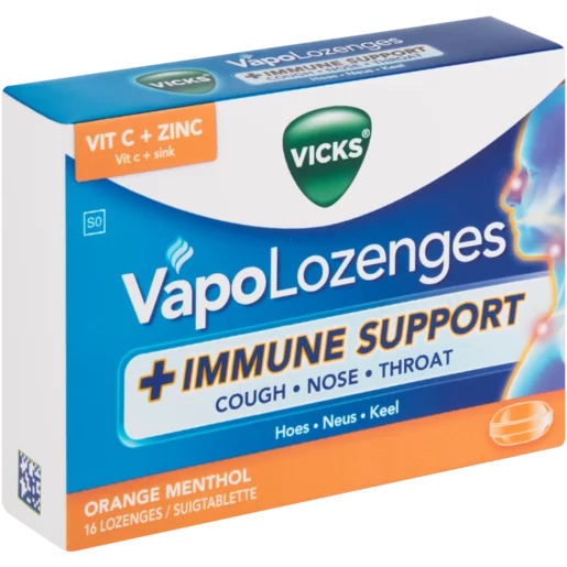 Vicks Immune Support Lozenges Orange - 16 Count