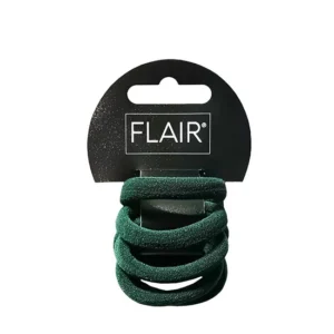 Flair Hair Rings Green 10 Pack