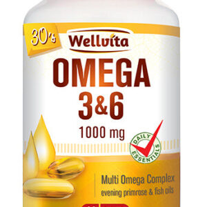 Wellvita Omega 3 and 6 100mg Softgel Capsules 30 Pack
